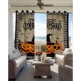 thumbnail image 4 of Happy Halloween Blackout Curtains 45 Inches Long, Spooky Pumpkins Horror Bat Brown Thermal Insulated Black Out Curtains, Darkening Window Curtain Drapes for Bedroom Living Room 52"x45" 2 Panels, 4 of 8
