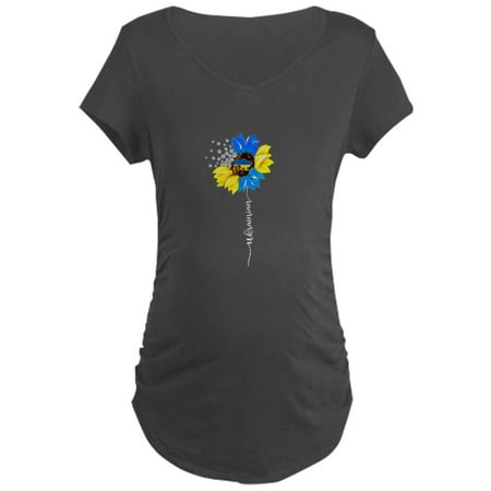 

CafePress - Ukraine Vintage Flag Ukrainian L Maternity T Shirt - Maternity Dark T-Shirt