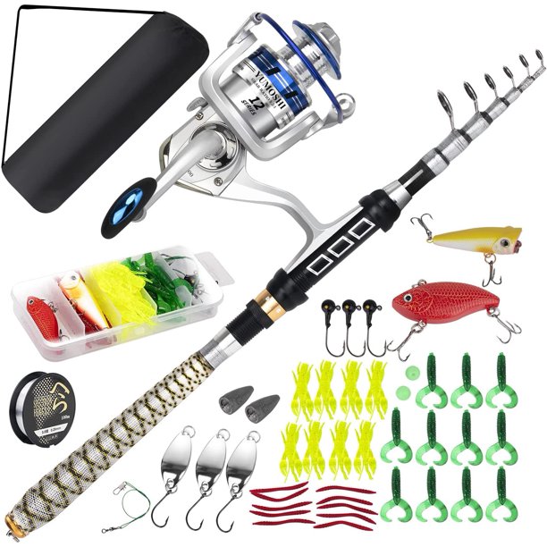 Fishing Rod and Reel Combos with Fishing Line/Telescopic Fishing Pole