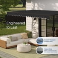 thumbnail image 6 of ALEKO 13' x 10' Manual Retractable Black Patio Awning Sunshade, 6 of 7