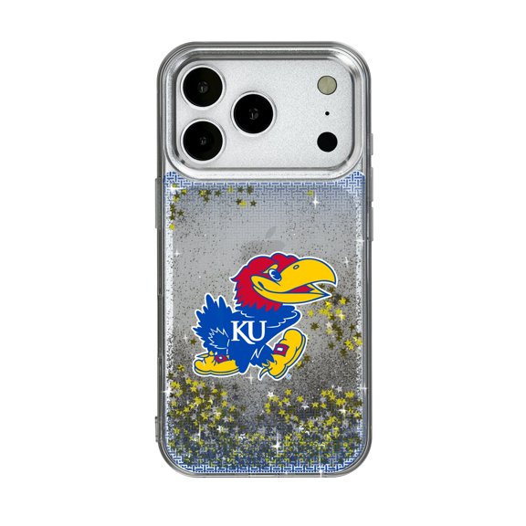Kansas Jayhawks Linen Logo iPhone Glitter Case