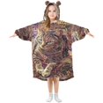 thumbnail image 5 of BZSMCE Wearable Blanket Hoodie Fashion Cosmic Cat in Vibrant Patterns Home Wear, 5 of 7