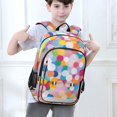 thumbnail image 6 of FORMRS Unisex School Backpack 17" Student Travel Bag with Laptop Compartment, Purple Colorful Circles, 6 of 7