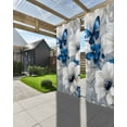 thumbnail image 3 of nqOlkjepod Outdoor Curtains for Patio Waterproof, White Blue Flowers Outdoor Privacy Panels Grommet, Modern Elegance Butterfly Floral Blackout Outside Curtains for Porch/Cabana 54"x95", 1 Panel, 3 of 8