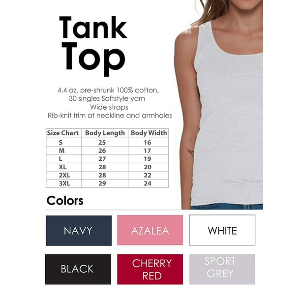 tank top styles chart