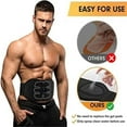 thumbnail image 3 of 2 PCS EMS massage belt smart abdominal muscle patch home training exercise abdominal device body shaping massage patch fitness abdominal muscle patch (Red edging,S/M (17.5*90cm)), 3 of 7