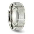 thumbnail image 4 of Auriga Stainless Steel Brushed and Polished 8 mm Grooved Edge Band for Women Size 13, 4 of 6