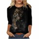 thumbnail image 2 of Puntoco Blusa informal de manga larga con cuello redondo y estampado de animales novedosos para mujer Puntoco Puntoco-1310, 2 of 5