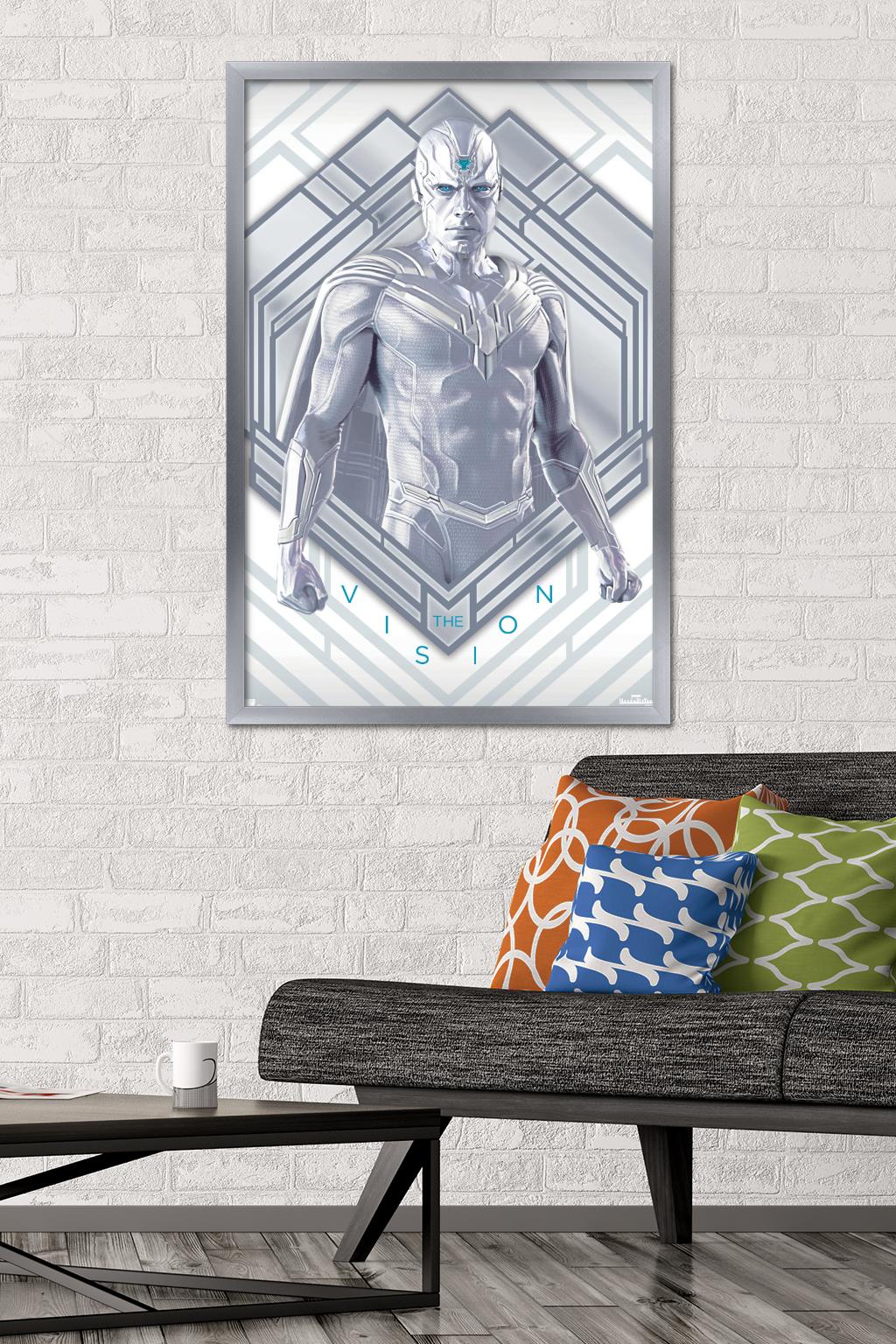 Marvel WandaVision - White Vision Wall Poster, 22.375" x 34", Framed