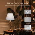 thumbnail image 2 of Lamp Shades Set of 2, Medium White Lampshade 7x13x9 inch, Barrel Lamphades for Table Floor Lamp, Easy Assembly Required Fabric Natural Linen Lamp Cover, Lamp Shade Harp Holder Included, 2 of 7