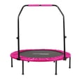 thumbnail image 5 of HolaHatha 48" Folding Mini Fitness Trampoline with Adjustable Handle, Pink, 5 of 5