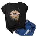 thumbnail image 3 of Birdeem T-Shirt Mode Femme Imprimé Col Rond Manches Courtes Blouse Ample, 3 of 12