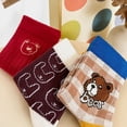 thumbnail image 5 of Daxin 3 Pairs Kids Little Girls Cotton Ankle Socks Cute Pattern Crew Socks, 5 of 8