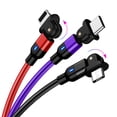 thumbnail image 2 of Transferencia de datos rápida del cargador del cable del juego USB de la rotación 180º para el cable micro del cable de carga USB de Android, 2 of 8