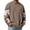 Khaki, variant on Mens Sweatshirts Shirt Casual Long Sleeve Pullovers Color Block Camo Boho Ribbed Knit Tee Spring Trendy V Neck Tops Khaki L