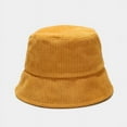 thumbnail image 3 of COCOpeaunt New Corduroy Bucket Hat Women Panama Winter Autumn Warm Solid Streetwear Folding Travel Sun Cap Big Wide Visor Vintage Flat Hat, 3 of 6