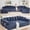 Blue, variant on YWEN Oversized Cloud Boneless Couch with Chaise, 146" Modern U Shape Modular Deep Seat Sectional Sofa, Comfy Corduroy Upholstered Couches for Living Room, No Assembly Required