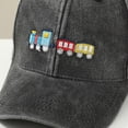 thumbnail image 6 of CAUYDY Kids Baseball Hat Miniature Train Themed Washed Baseball Cap Vintage Distressed Baseball Cap Cartoon Hat For 4T 5T 6T 7T 8T Boys (Sizes 3-8 Years,B1-Black), 6 of 7