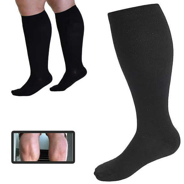 S-4XL Calf Compression Sleeves Footless Compression Socks Calf Guard Men &  Women