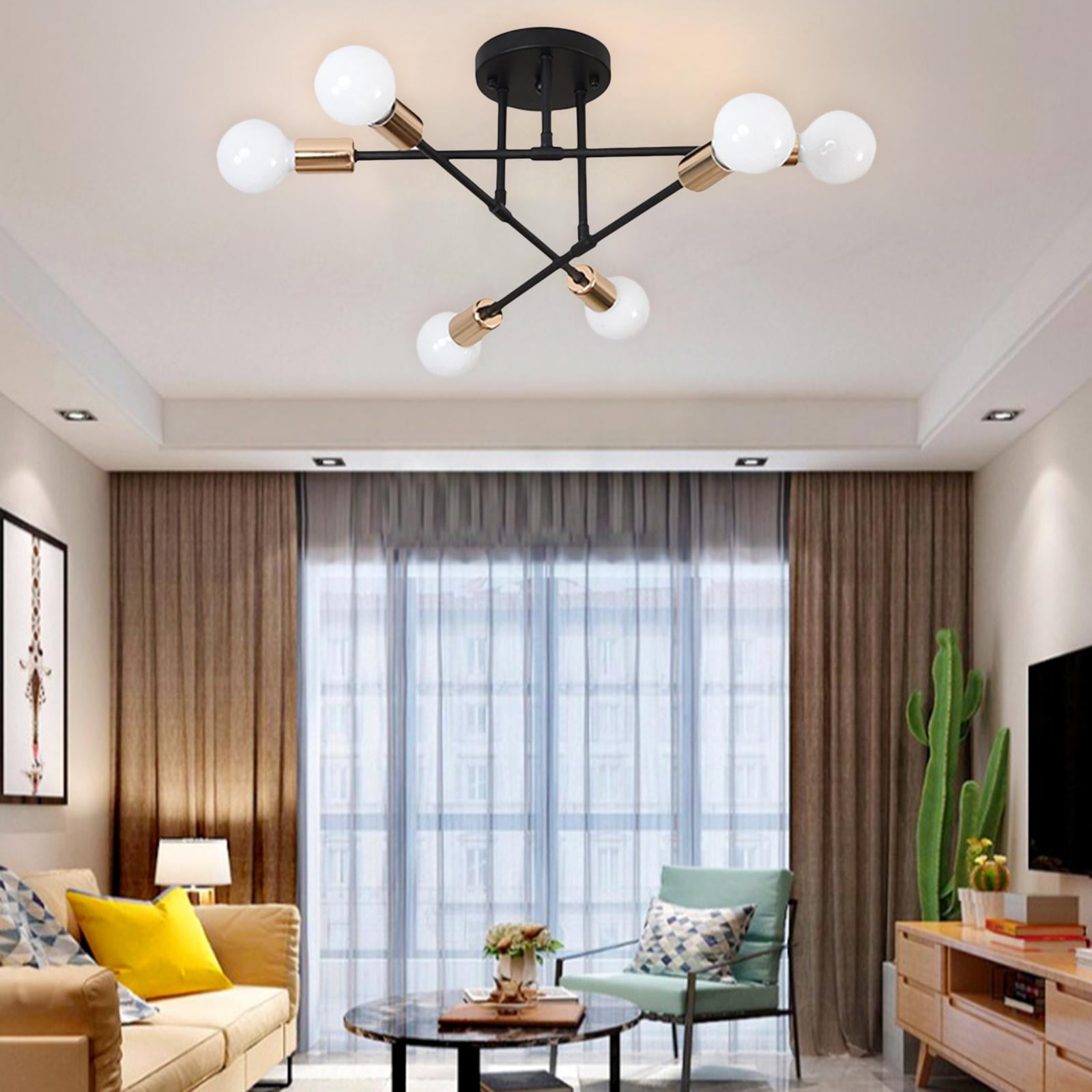 LED Dimmable Petal Ceiling Light – Modern Flush Mount Lamp With Remote Control, White Acrylic And Metal Fixture For Living Room, Bedroom, Dining Room Kids Room - View #3