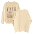 thumbnail image 5 of Holzkary Women's Football Game Day Sweatshirt Graphic Print Sunday Long Sleeve Crewneck Fall Pullover Graphic Print Oversized Crewneck Sweatshirts Long Sleeve Pullover for Gameday Hoodies Beige L, 5 of 5
