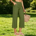 thumbnail image 4 of High Waisted Capri Pants for Women Tummy Control Workout Yoga Lounge Casual Office, 4 of 6
