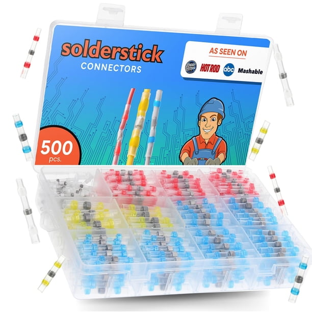 Kit de conectores de cable Solderstick, sello de soldadura impermeable, 500 unidades