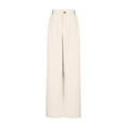 thumbnail image 4 of Womens Wide Leg Dress Pants High Waisted Loose Fit Business Casual Work Trousers Outfits With Pockets (XS, Beige), 4 of 5
