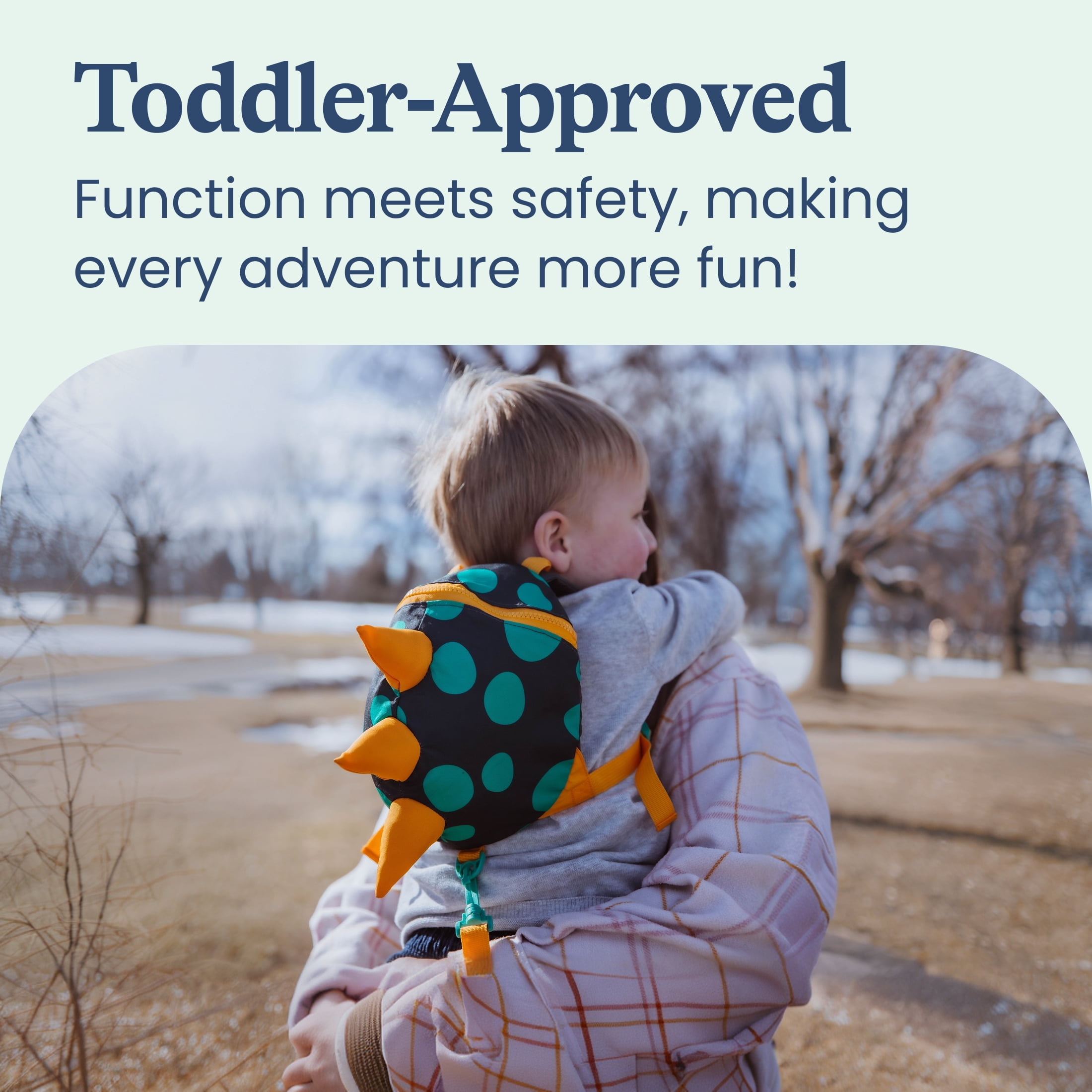 Goldbug Safety Harness 2-in-1 Backpack with Removable Tether, Walking Harness for Toddlers, Dino