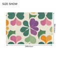 thumbnail image 4 of Yayeee Bath Rug for Bathroom Floor Non Slip Rectangle Fluffy Soft Absorbent Mat, 16"x24", Purple Clover Pattern, 4 of 7
