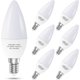 thumbnail image 1 of 6-Pack E12 LED Ceiling Fan Light Bulbs, 60 Watts Equivalent Candelabra LED Light Bulbs, Type B Light Bulb for Chandelier, Candle Lightbulbs, Non-Dimma, 1 of 5