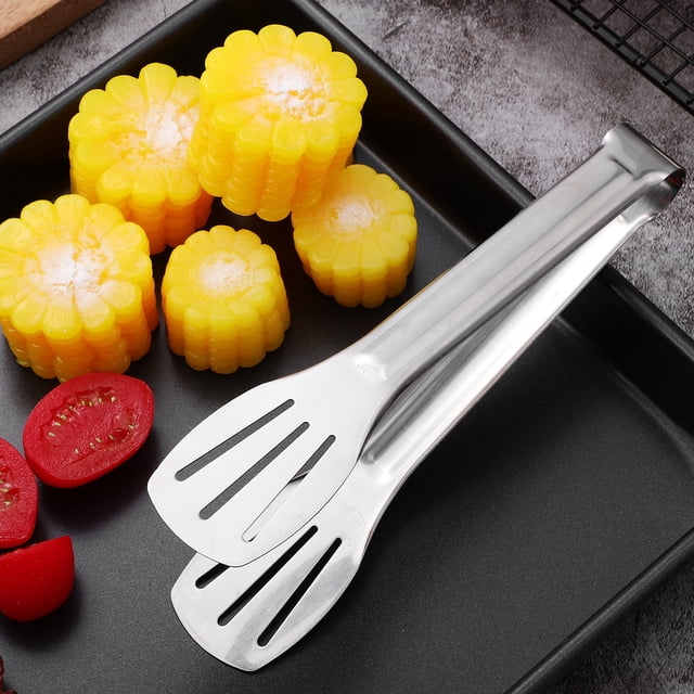 Raindrops 8Ud Pinzas De Acero Inoxidable Para Multiusos Con Mango Antideslizante Plateado