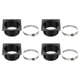 thumbnail image 1 of Brida de conector de conducto Uxcell de 3" 4 Pcs Placa de pared de ventilación cuadrada a redonda con abrazadera para ventilación de aire negra, 1 of 5