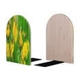 thumbnail image 2 of Naloa Bees Pollinates A Yellow Dandelion 2 Pcs Bookend Large Capacity Office Book Ends for Home Office Library School Study Decoration, 2 of 8