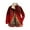 Red, variant on Women's Christmas Print High-Neck Padded Long Sleeve Button-Up Cotton Coat for Winter Holiday Fashion and Warm Outerwear,Hot Pink,M