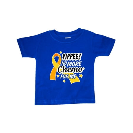 

Inktastic Chilhood Cancer Awareness Yippee no More Chemo for Me Gift Baby Boy or Baby Girl T-Shirt