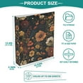 thumbnail image 3 of FORMRS 3 Ring Binder 1.5 inch with Pockets Clip Board 200 Sheets Capacity, Dark Floral Pattern, 3 of 8