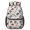 Baseballs and Caps Light Gray Pattern, variant on Baseballs and Snacks White Pattern 17" Waterproof Oxford School Backpacks for Teens, S-Shape Padded Straps, for School, Travel, Hiking, Camping
