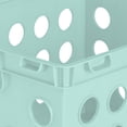 thumbnail image 4 of Sterilite Stackable File Storage Crates w/ Built In Handles, Teal (6 Pack), 4 of 6