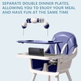 thumbnail image 2 of Portable Baby High Chair with Lockable Wheels, Multi-Use Toddler Feeding Chair, Easy to Clean Highchair with Toy Storage Basket, Blue, 2 of 6
