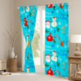 thumbnail image 3 of Homewish Cute Santa Claus Black Out Curtains,Happy Christmas Curtains Pack of 2 (42x63 Each),Snowman Gingerbread Man Pattern Bedroom Curtains For Girl,Microfiber Bedroom Decor, 3 of 6