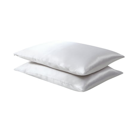 Fresh Ideas Luxuriously Smooth Satin Pillow Protector Walmart Com