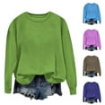 thumbnail image 5 of qucoqpe Sweatshirt for Women Oversized Crewneck Long Sleeve Tops Casual Solid Color Loose Pullover Shirts 2025 Fall Winter Fashion Clothes, 5 of 5