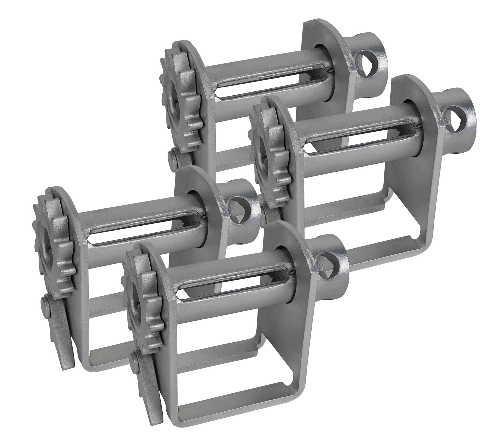 (4 Pack) Zinc Standard Profile Sliding Winches Flatbed Cargo Heavy
