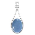 thumbnail image 2 of 925 Sterling Silver Pendant Natural Angelite Handmade Jewelry, 2 of 8