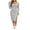Gray, variant on Idoravan Women Plus Size Bodycon Long Sleeves Solid Color Round Neck Side Slit Dress Women Fall Winter Dress Knitted Pullover Dresses
