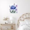 thumbnail image 2 of Flower Canvas Wall Art Blue Purple Watercolor Flower Green Plant White Wooden Board Painting Prints Posters Living Room Decor Romantic Modern Home Art Bedroom Bathroom Office Wall Decor,8x10 Inches, 2 of 5