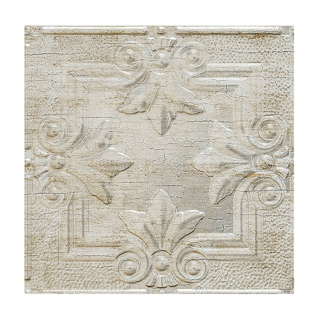 Fasade Easy Installation Regalia Vintage Metal Glue Up Ceiling Tile/ Ceiling Panel (12" X 12" Sample)