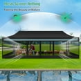 thumbnail image 3 of HOTEEL 10x30 Heavy Duty Canopy Tent, Pop up Canopies with Netting Screened ,Waterproof Ez up Canopy with Sidewalls, Outdoor Instant Party Tent for Backyard,Black, 3 of 7