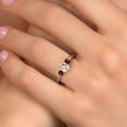 thumbnail image 4 of Gem Stone King 10K Two Tone Gold Peach Morganite and Red Rhodolite Garnet Engagement Ring for Women | 1.09 Cttw | Oval 7X5MM | Gemstone October Birthstone | Size 5, 4 of 6